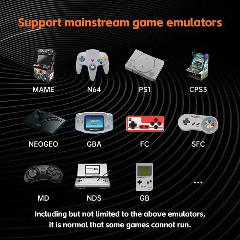 وحدة تحكم ألعاب محمولة R35S شاشة 3.5 بوصة IPS مشغل فيديو ريترو لينكس عالي الدقة مع بطارية 3500 مللي أمبير في الساعة جهاز ألعاب صغير