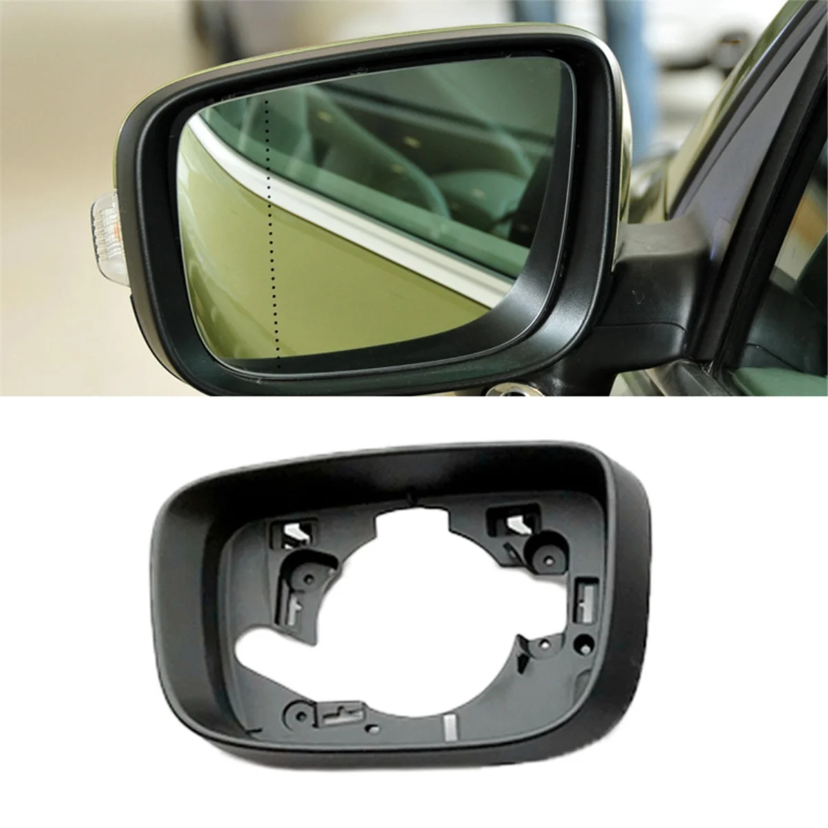 Marco de espejo retrovisor de marcha atrás para Volvo XC60 2009-2017, marco de cubierta de espejo retrovisor izquierdo