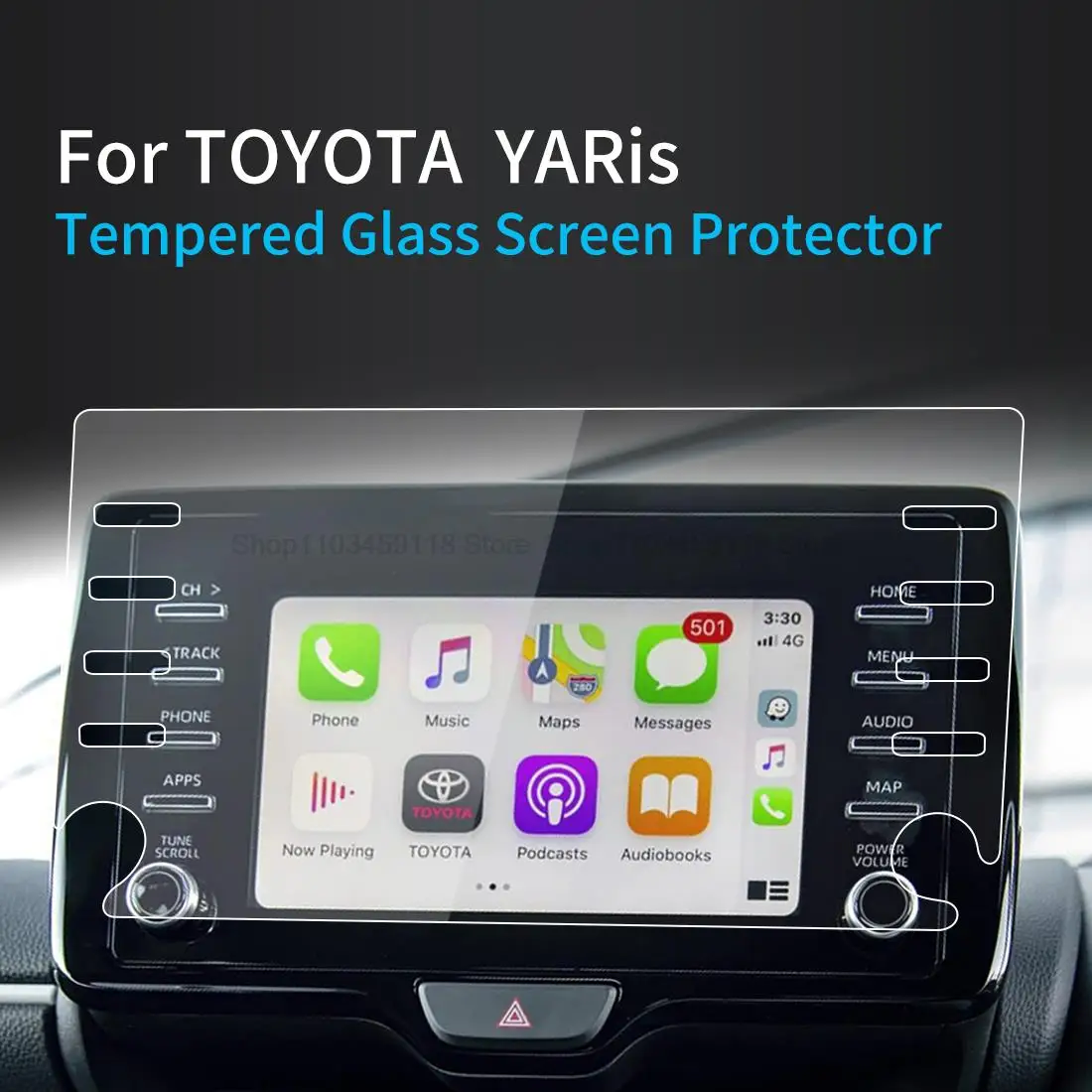 Tempered Glass screen protector Film For Toyota Yaris Cross 2020 2021 2022 8 Inch Car  GPS Navigation anti-scratch accessory