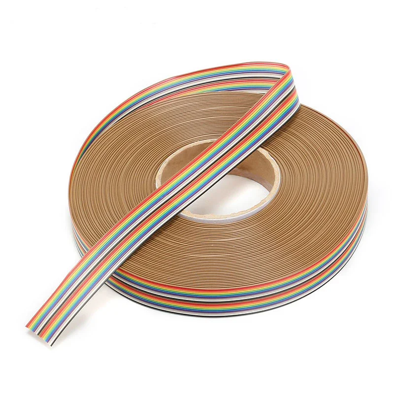 14P 5M 1.27mm DuPont Cable Rainbow Flat Line for DIY