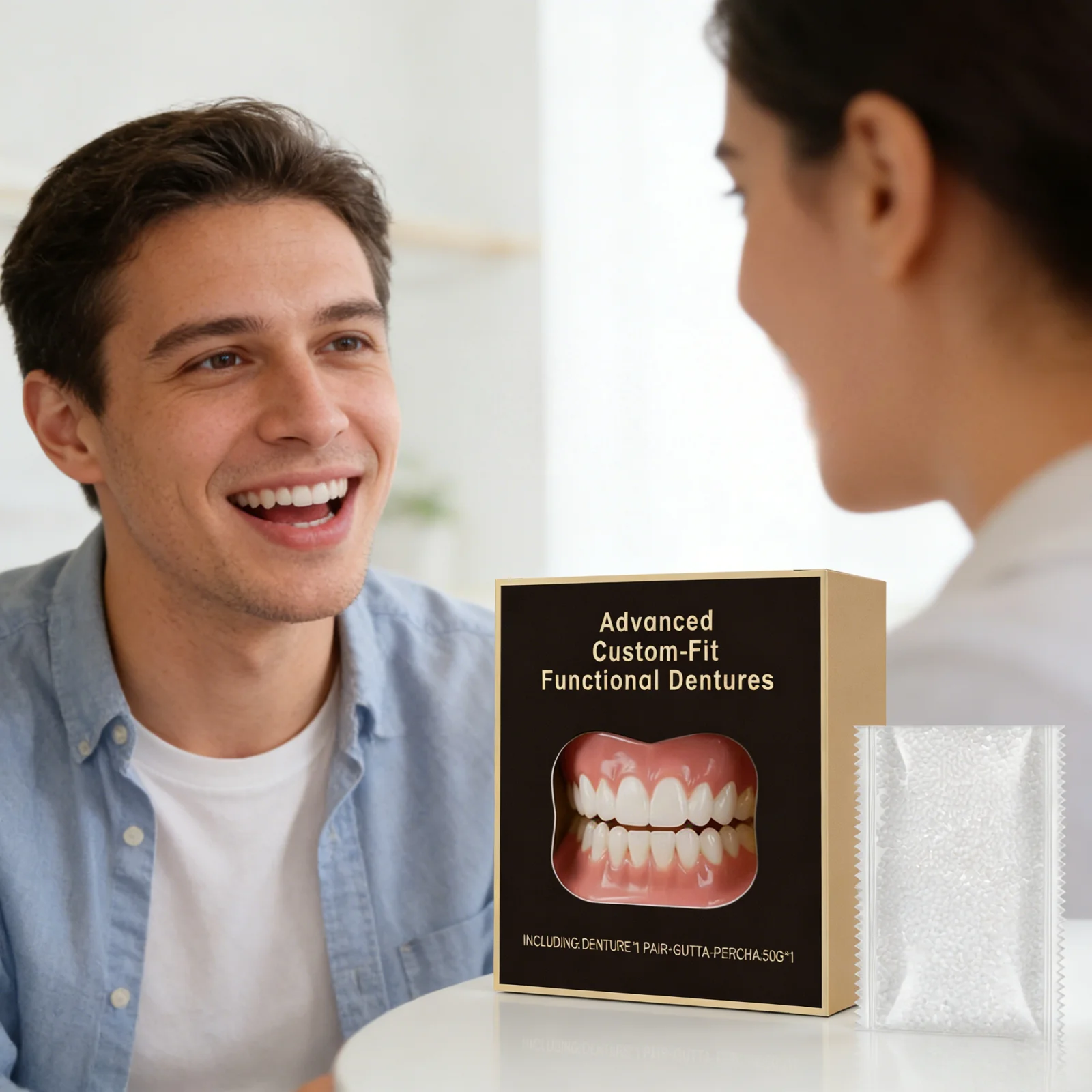 Decorative Snap On Teeth Veneers Real Looking Temporary Beauty Teeth Covers Cosmetic Accessory For Daily Makeup Party Photo Prop