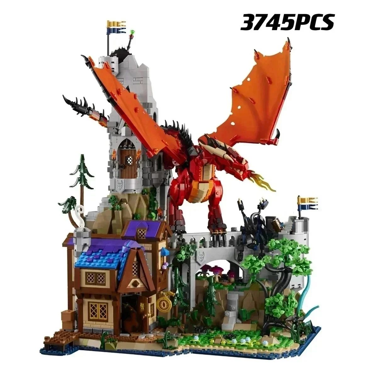 Image of Neu 2026 Spiel Red Dragon's Tale Modellbausteine Spielzeug Halloween, Weihnachtsgeschenk, Geburtstagsgeschenk, Heimdekor-Ornamente