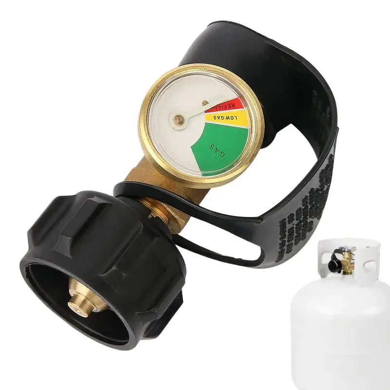 Propane Standard Gauge Adapter Propane Tank Adapter Indicator Propane Meter Regulator Leakproof For Camping Propane Heater