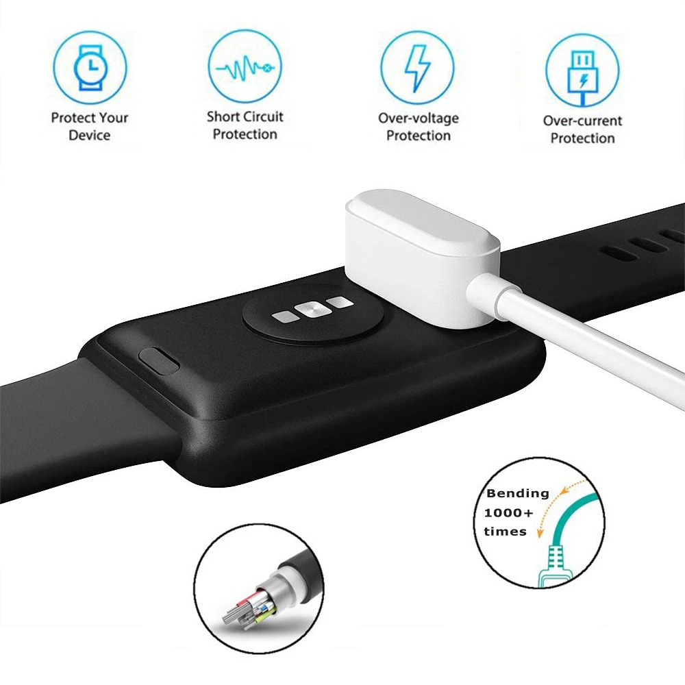 100cm / 3.28ft USB Charger Charging Cable for Huawei Band 9/8/7/6 Honor Band 6 Huawei Watch Fit / Fit 2 Charger