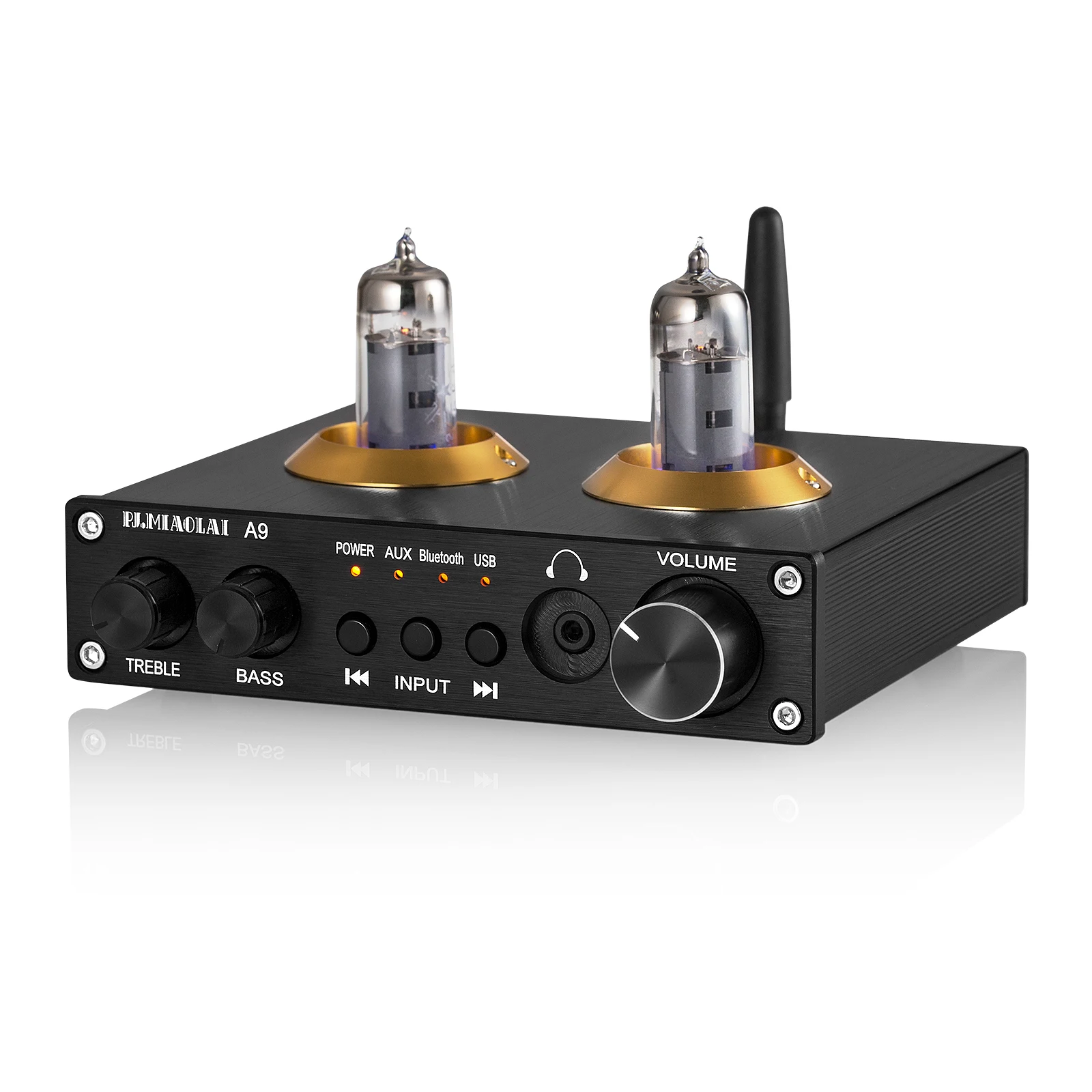 Desktop HIFI 6K4 Tube Bile Preamp BT 5.0 Power Amplifier U Disk Lossless Decoding Playback