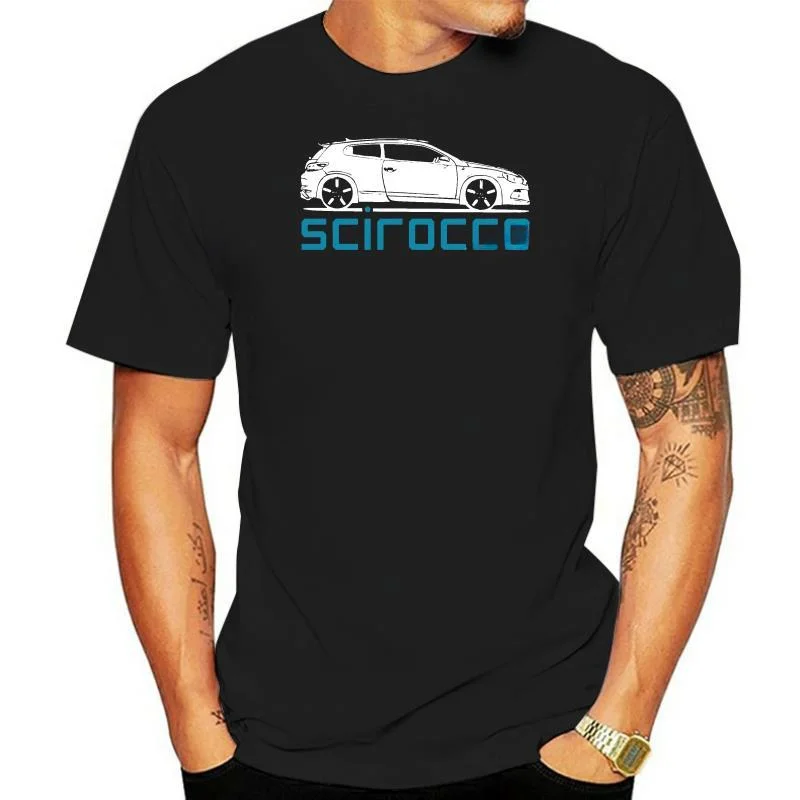 Men Fashion Tshirts Fashion Logo Printing T shirt Scirocco Tee tops Hot sale Tee-shirt Hot Selling 100 % Cotton New funny style