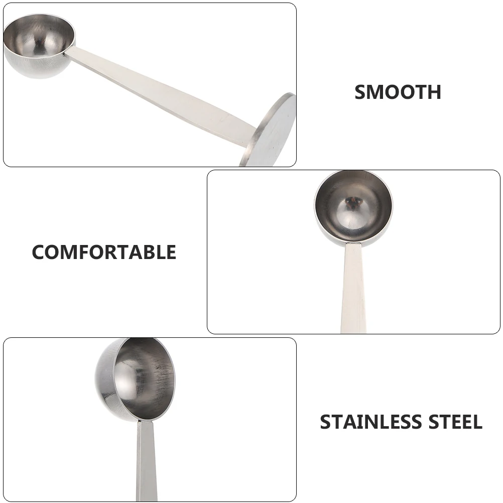 

2Pcs Coffee Tamper And Spoon Set Stainless Steel Dual-Use Coffee Bean Pressing Tools Comfortable Handle