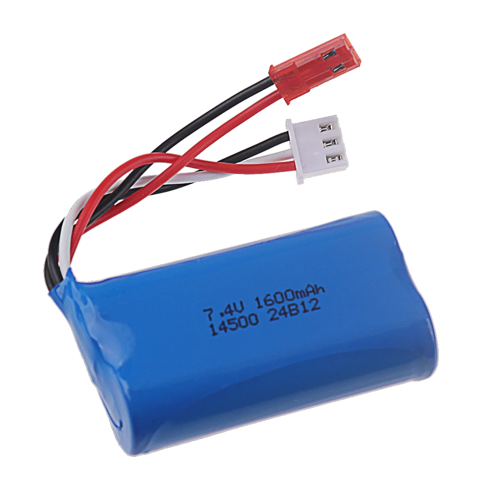 14500 7.4v 1600mAh Battery 2S Li-ion Battery for Electric Toys water bullet gun toys accessory 7.4V battery for Vehicles RC toy