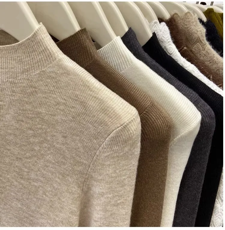 Autumn Winter Turtleneck Sweater Women 2026 Solid Slim Pullover Warm Casual Jumpers Korean Fashion Knitwear Base Layer Tops