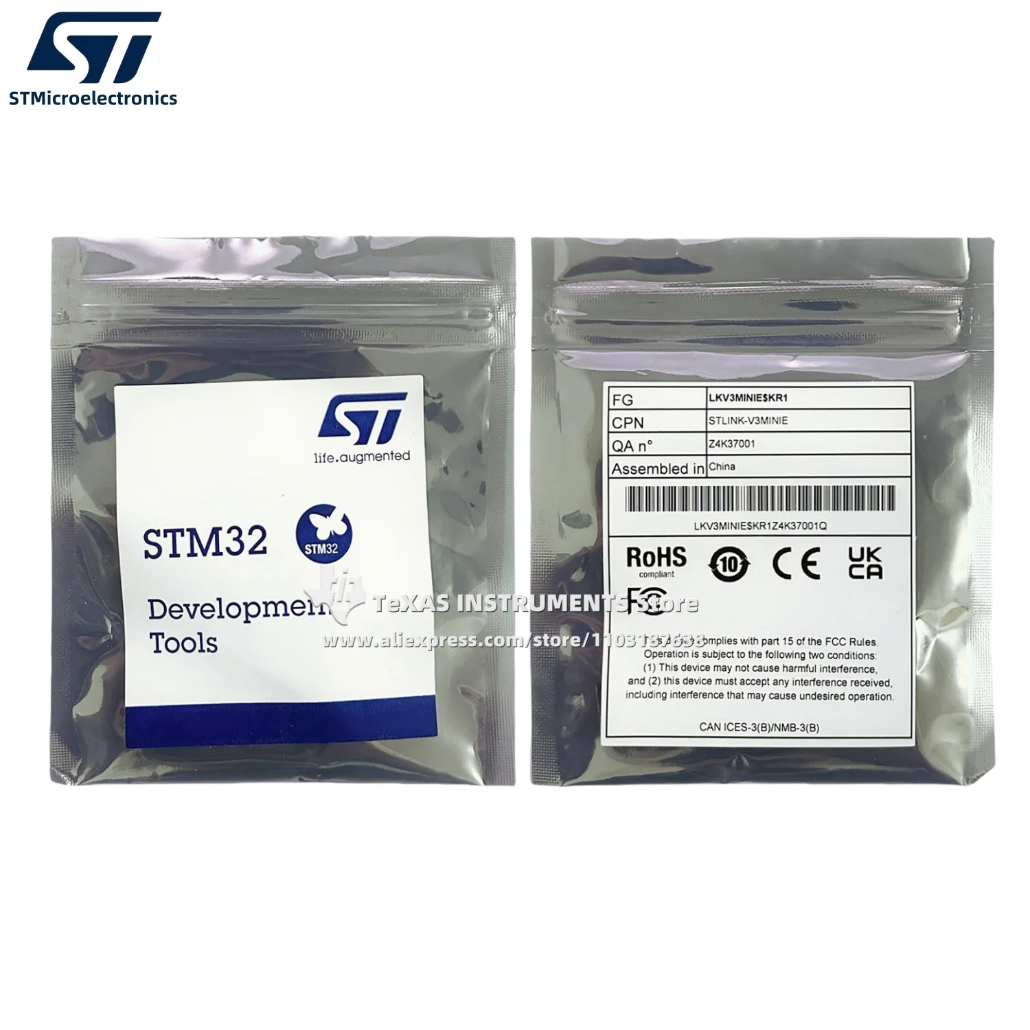 【TI Resmi】 STLINK-V3MINIE STLINK-V3MINIE Adaptor STM32 Compact Online Debugger dan Programmer Stok Asli