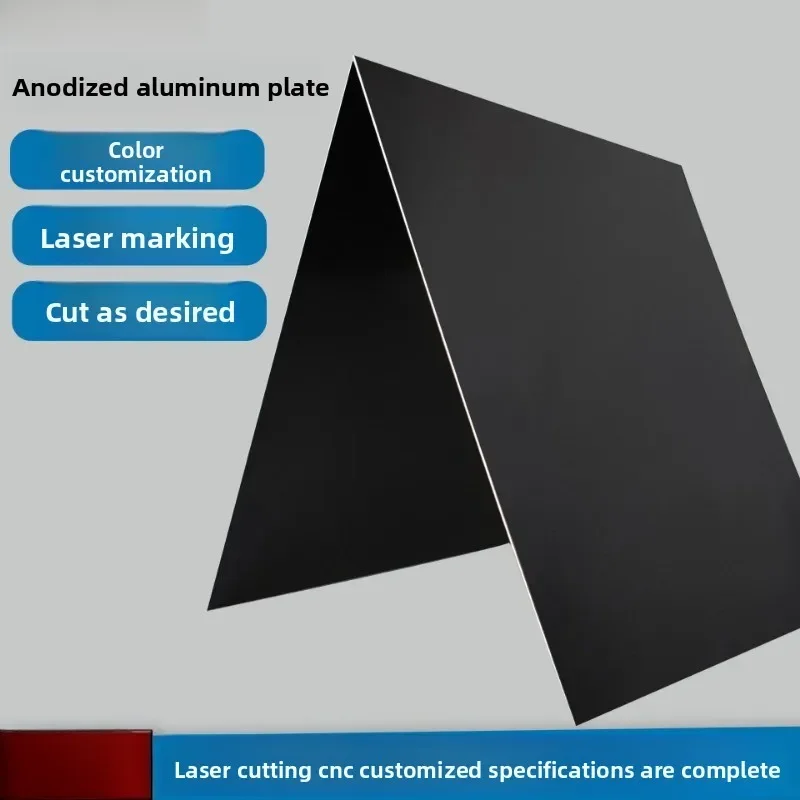 Custom Black Anodized Aluminum Plate 2/3mm Laser Cutting & Engraving for Sign