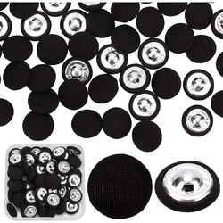 50PCS Cloth Shank Buttons Round Shaped Sewing Button Women Suit Woolen Coat Button Male Jacket Button Shirt Trousers