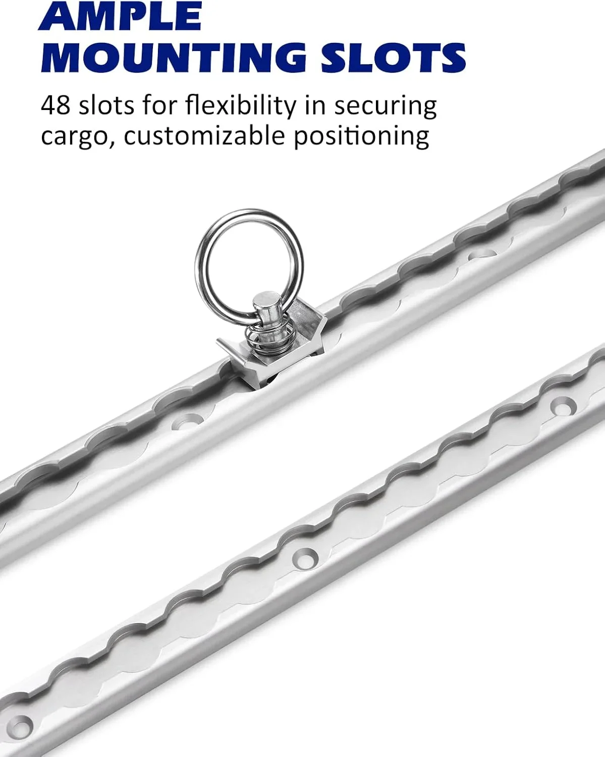 19.7 Inch Aluminum L Track Tie-Down System Aluminum Delivery Tie-Down Rail For Enclosed Trailer Cargo Fixing Trarvel Transfer