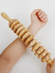 Wood Therapy Roller Gear Stick Massage Tool Cellulite Slimming Roller Massager Lymphatic Drainage Body Shaping Trigger Stick