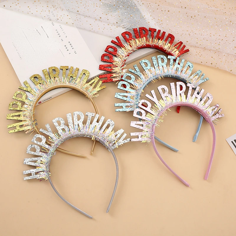 

20pcs Birthday Girl Headband Tiara Happy Birthday Crown for Women Girls Boys Party Decorations Supplies