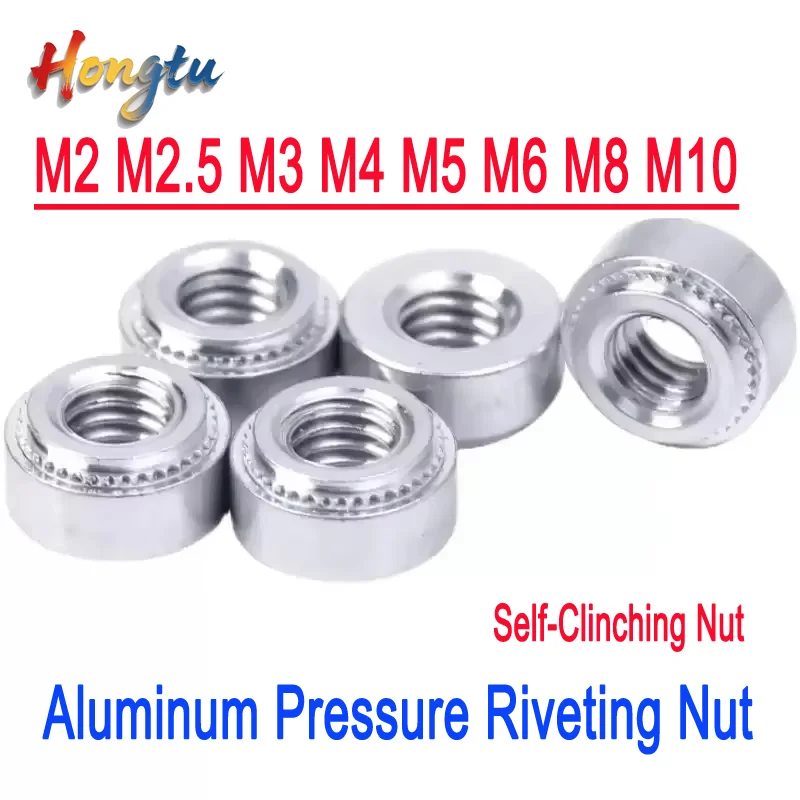 

Aluminum Pressure Riveting Nut M2-M10 Self-Clinching Nut Press Insert Rivet Nut Slab 0.8-2.3mm