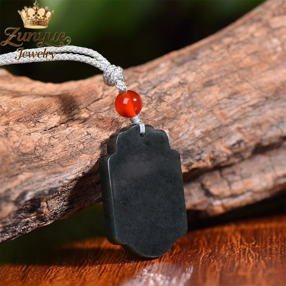 

Natural Hetian Jade Green With No Worries Jade Pendant Luxury Quality Jewelry Fashion Jewelry Exquisite Charms Elegant Popular