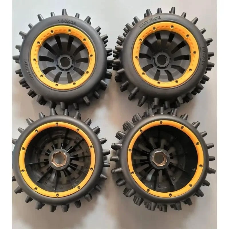 For New Front and Rear Nail Assembly with Metal Bonding Groove for HPI Baja 5B 5T RC Car Parts in Red Yellow and Black Colors
