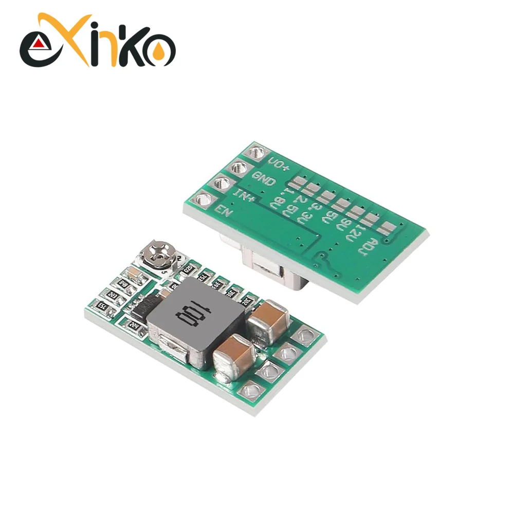 5/10pcs Mini Step Down Power Supply Module Buck Converter  DC-DC 12-24V To 5V 3A Adjustable Efficiency 97.5%