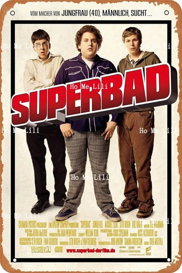 Superbad Movie Poster Retro Metal Sign For Cafe Bar Home Wall Decor