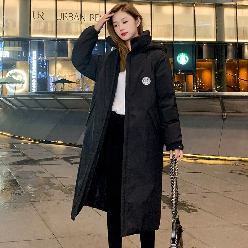 Winter Coat for Women Korean Fashion Loose Oversized Large Size Hooded Windproof Warm Long Parkas Luxury Cotton Jacket Y2k Coat