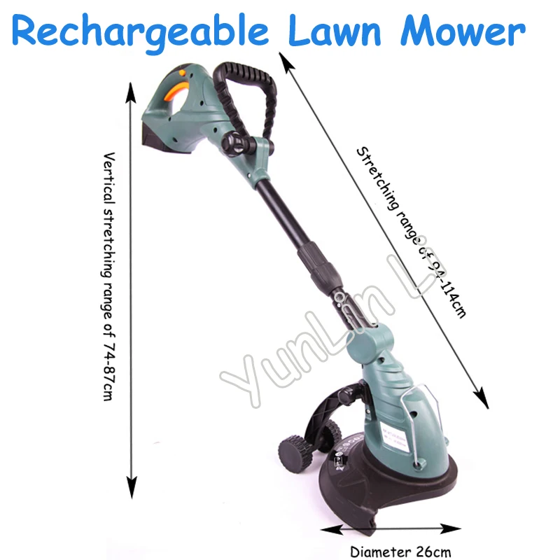 18V Li-ion Battery Cordless Grass Trimmer Reel Mower Lawn Mower Telescopic Handle Mower Pruning Garden Power Tools