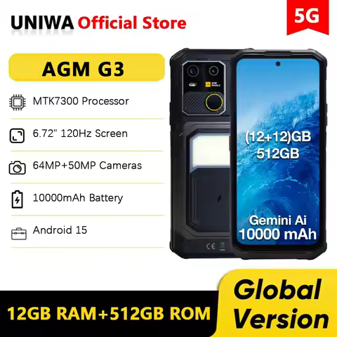 AGM G3 5G Rugged Phone 24GB 512GB Mobile Phone 100...