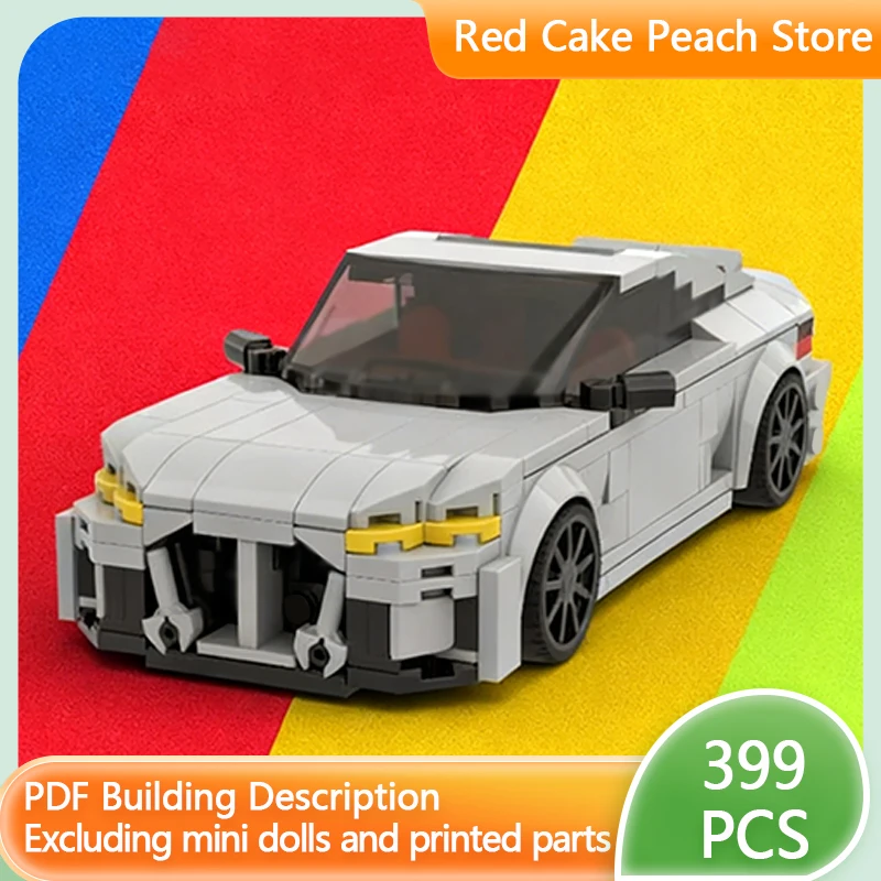 

Speed Racing Car Model MOC Building Bricks G82 Light Bluish Gray Coupe Modular Technology Children Holiday Gifts Assemble Toys