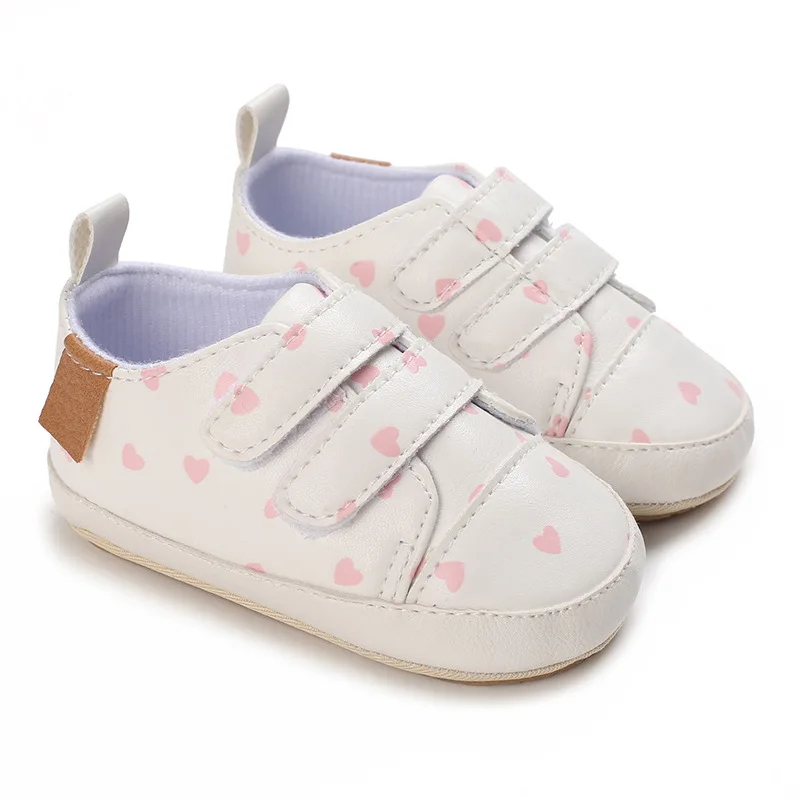 Meckior New Baby Boy Girl Shoes PU Leather Sneakers Rubber Bottom Non-slip Lightweight First Walker Crib Shoes 0-18 Months