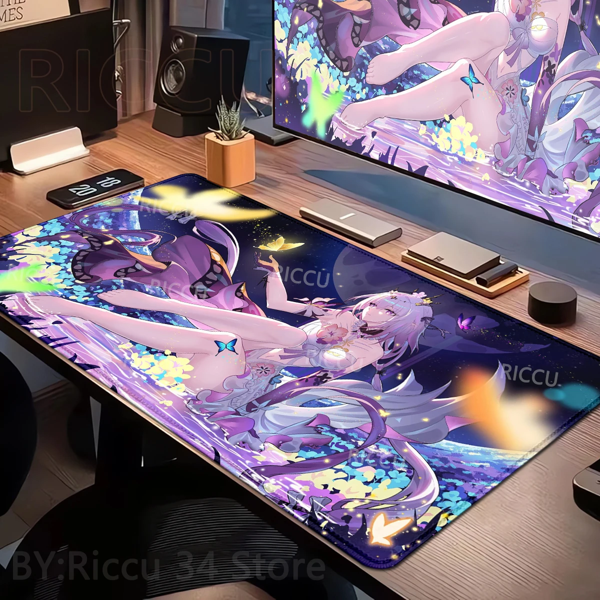 

Honkai Star Rail Castorice Коврик для мыши Офисный компьютерный стол Коврик для клавиатуры Коврик для мыши Подушка для ноутбука Большой настольный коврик ПК Коврик для мыши