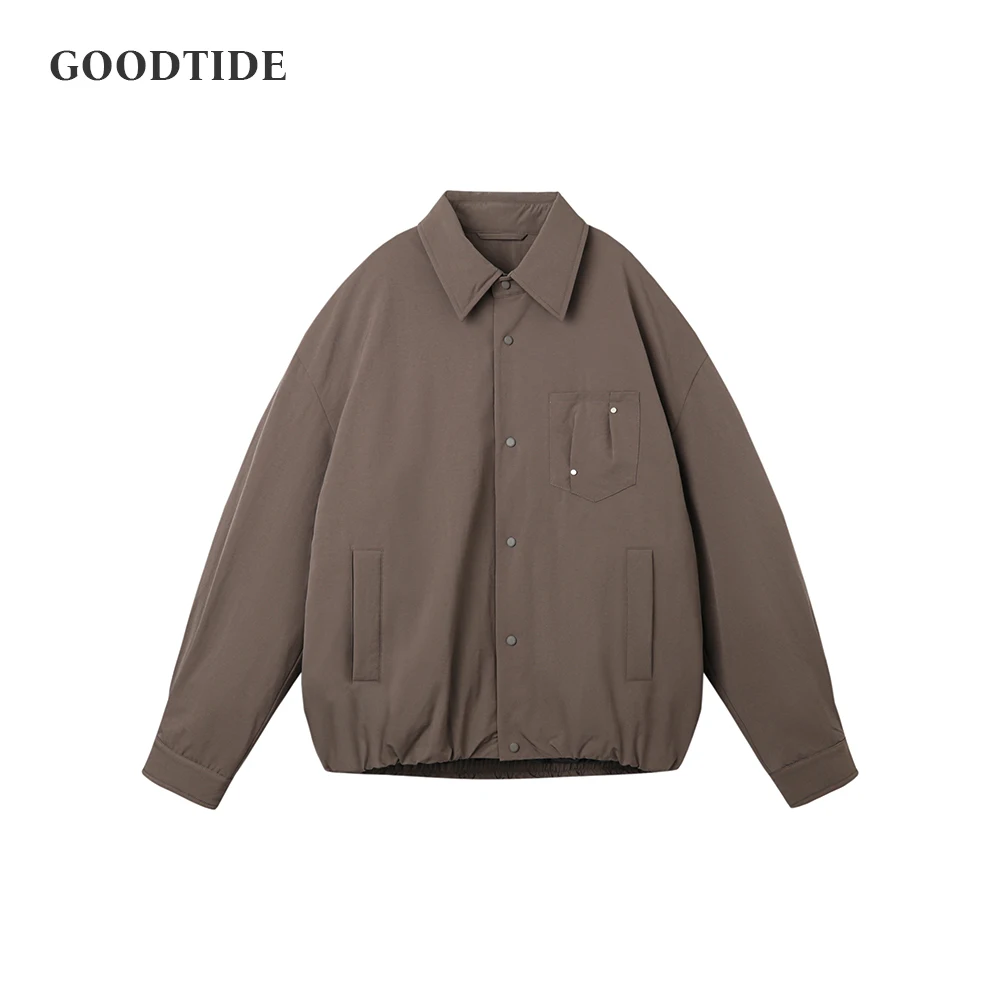 Chaqueta de plumón de pato blanco 90 para hombre a la moda, nueva ropa de trabajo de invierno 2025, chaqueta superior cálida informal holgada Retro