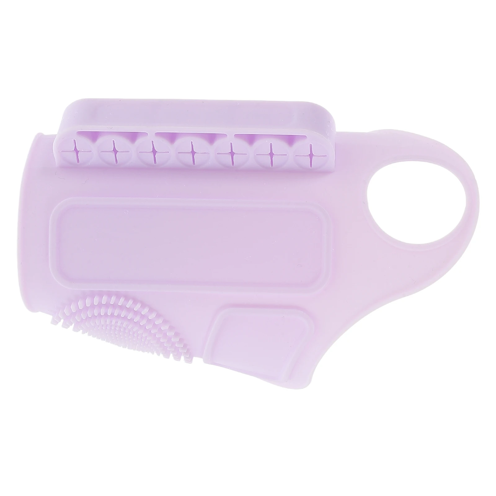 

Silicone Makeup Mixing Palette Wrist Strap Plate for Foundation Lavender Multifunctional Soft Reusable Cosmetics Brush