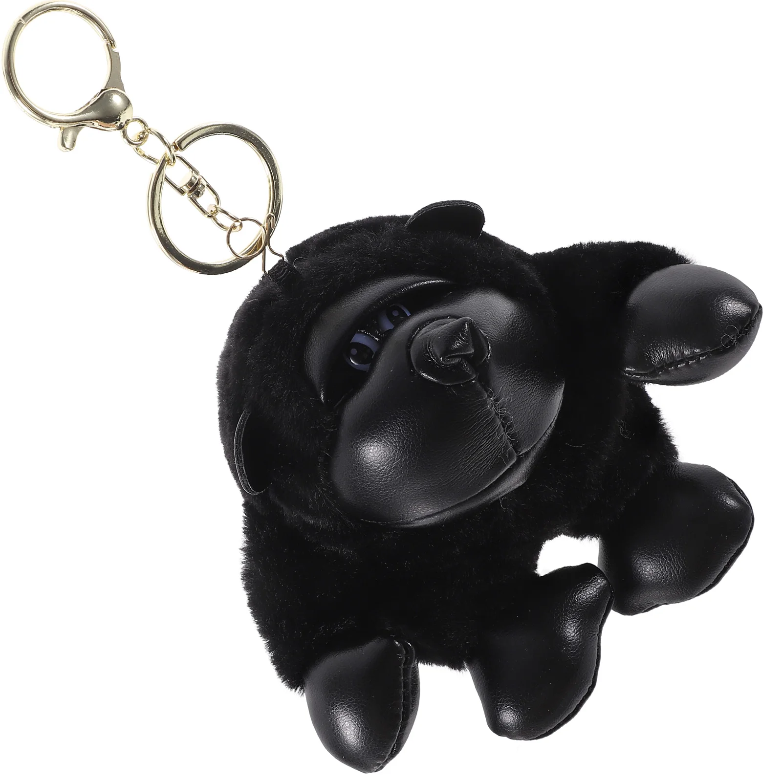 Gorilla Plush Pendant Monkey Keychain (Black) 1pc Decor Stuffed Animal Mini Tote Bag