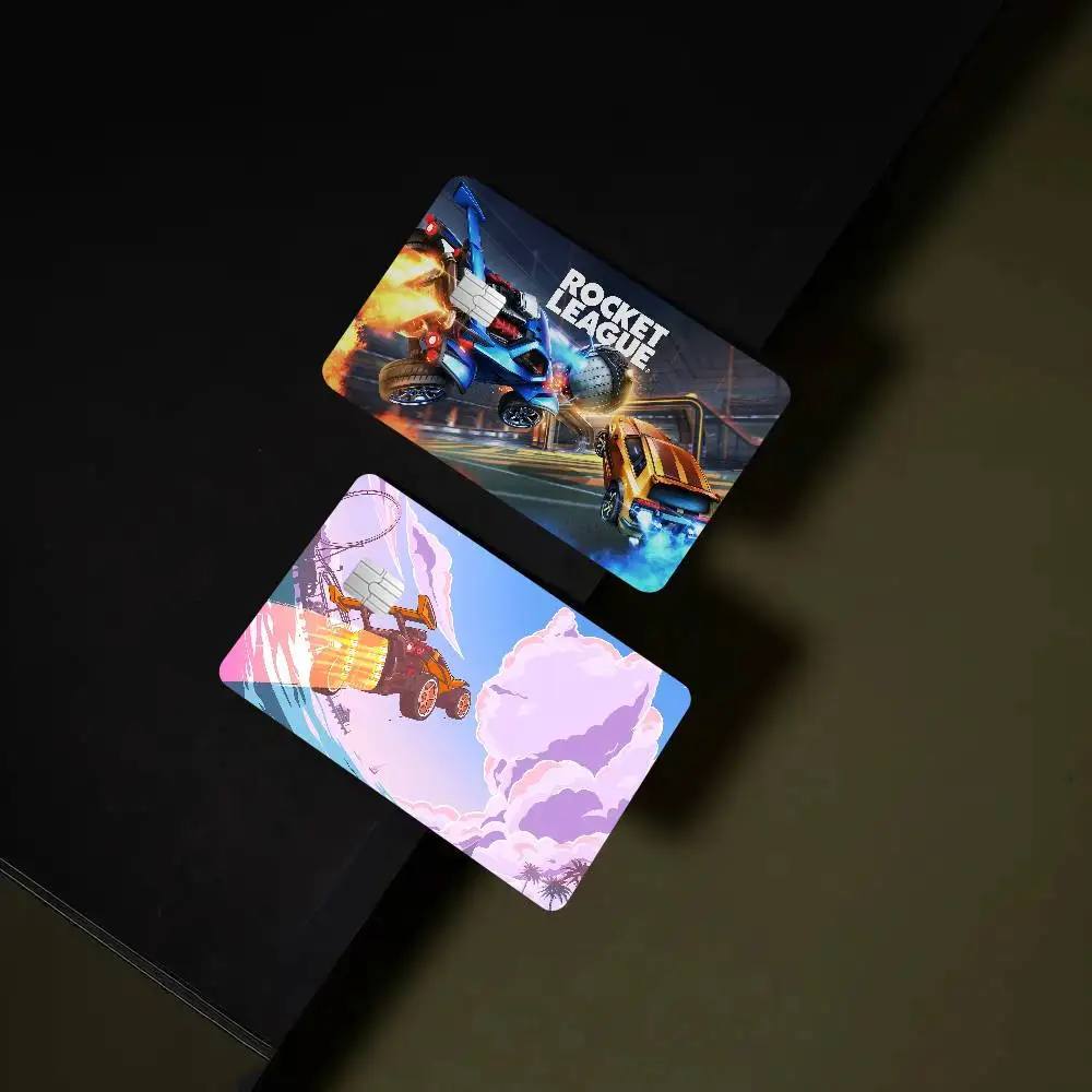 Game Rocket League Anime Cartoon 1 Set Of 4 Pcs Bear Skin Sticker Film Tape Case For Big Credit Debit Card Front Side