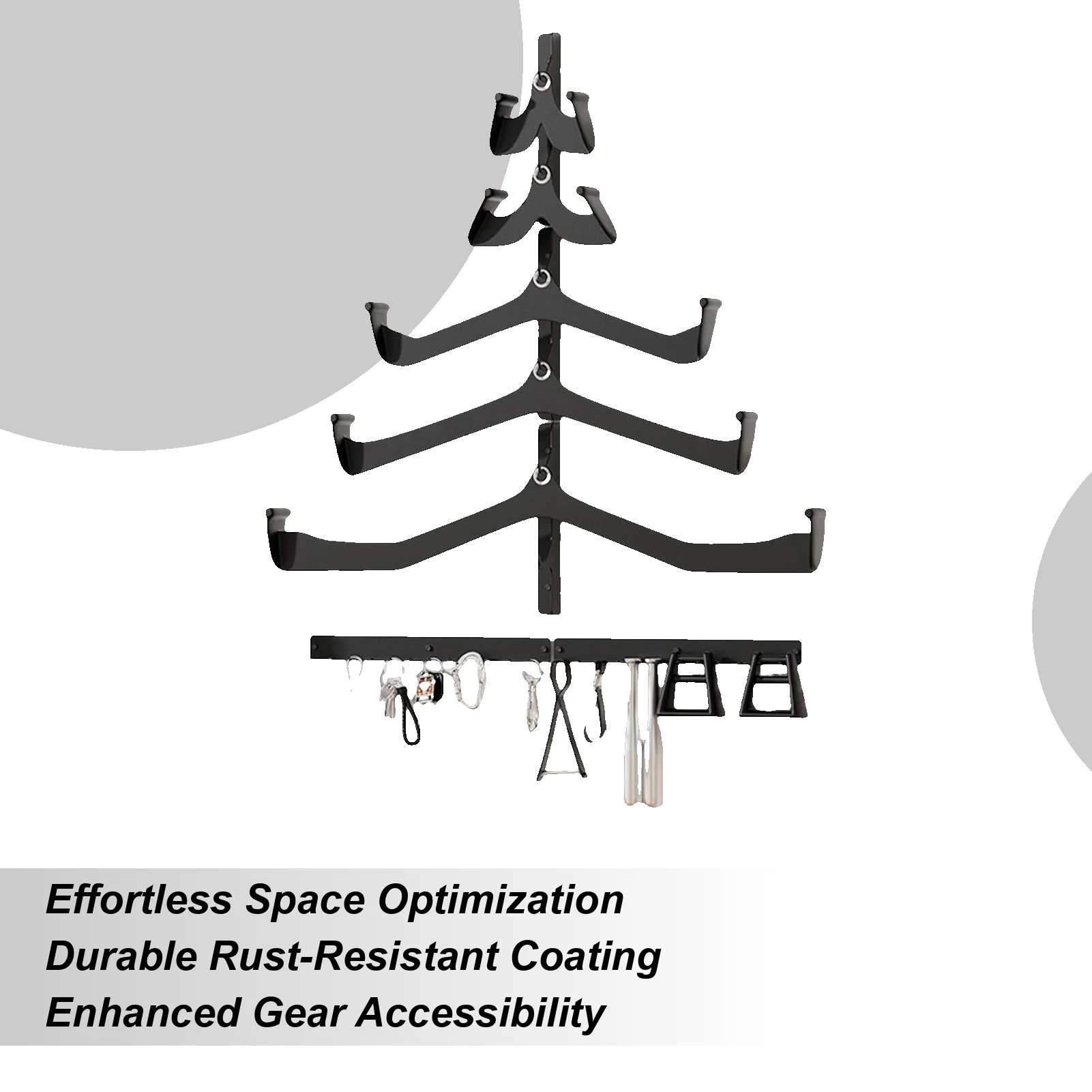 

Pull Down Bar Storage Rack 5-Piece Heavy Duty Organizer Holder Lat Pulldown Attachment Gym Organizer For Resistance Bands Jump