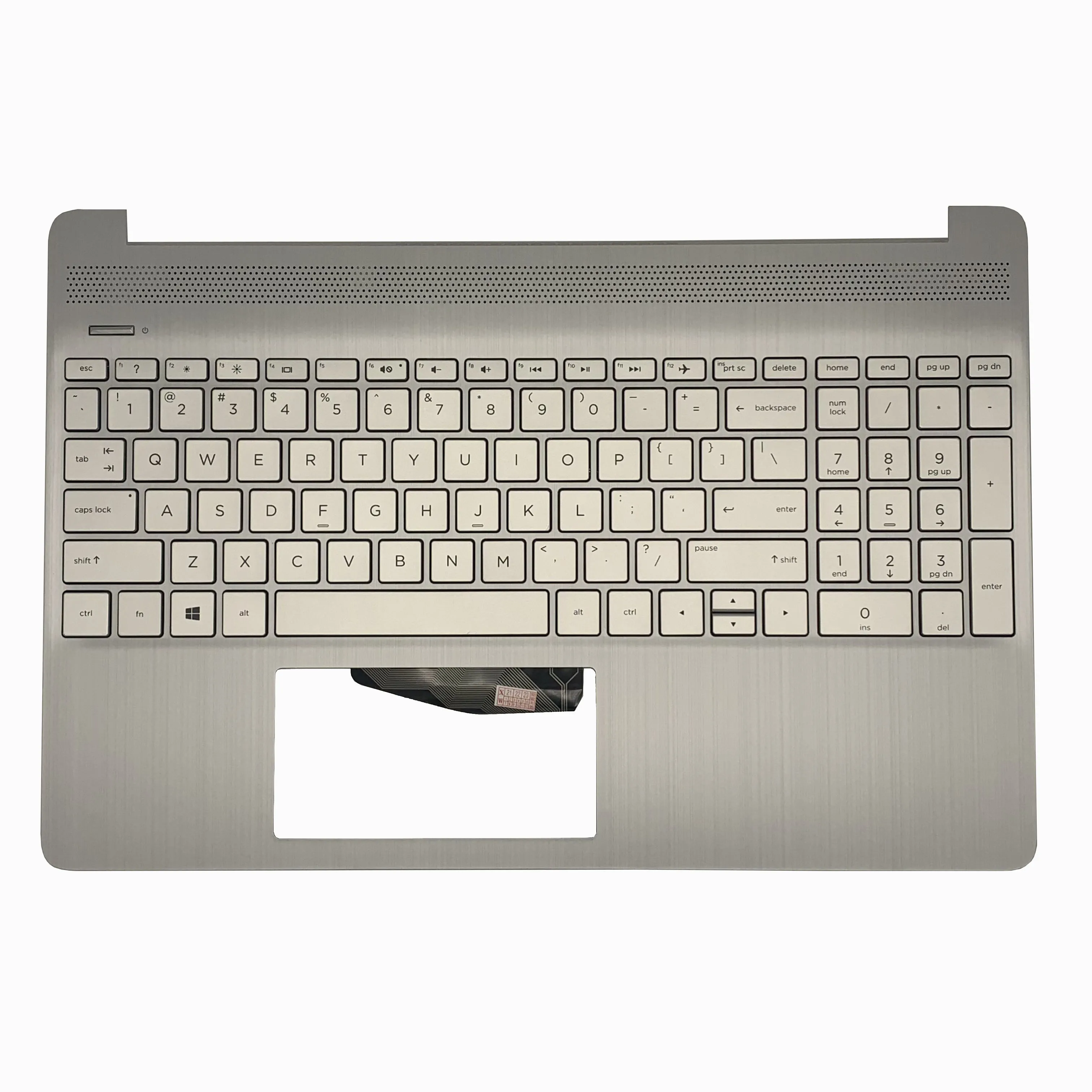 New Laptop US Keyboard With Palmrest Upper Cover For HP 15T-DY 15-EF 15S-EQ TPN-Q222 Silver US Computer Case L60341-001