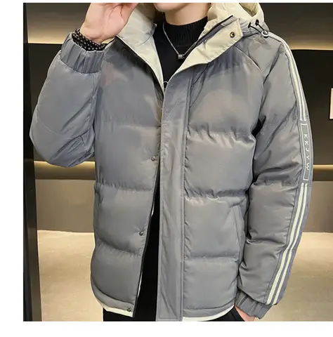 남성용 겨울 다운 면 재킷, 두꺼운 퍼퍼 재킷, 2024 오버사이즈 패딩 재킷, 따뜻한 후드 코트, 옷