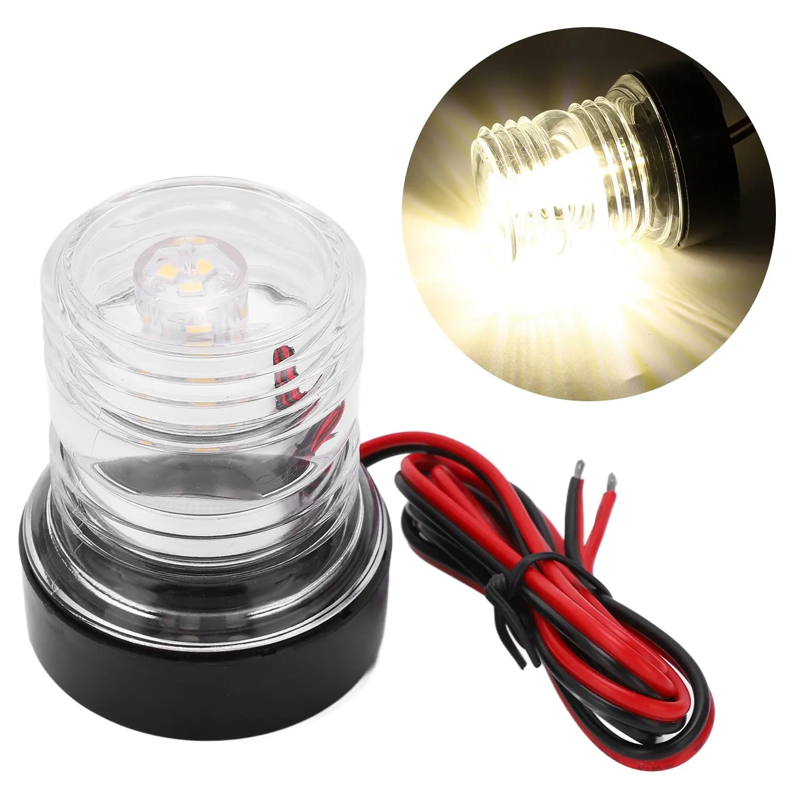 5W DC12V‑24V 360 Degree All Round Boat Light High Brightness LED Marine Navigation Anchor Light