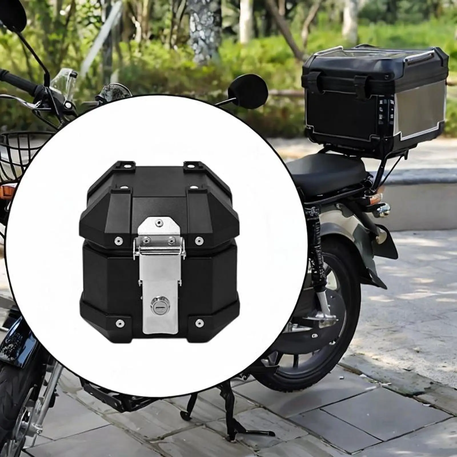 

Storage Carrier Case Motorbike Tail Trunk 5L Waterproof Multifunction Rear Top Box for Upgrade