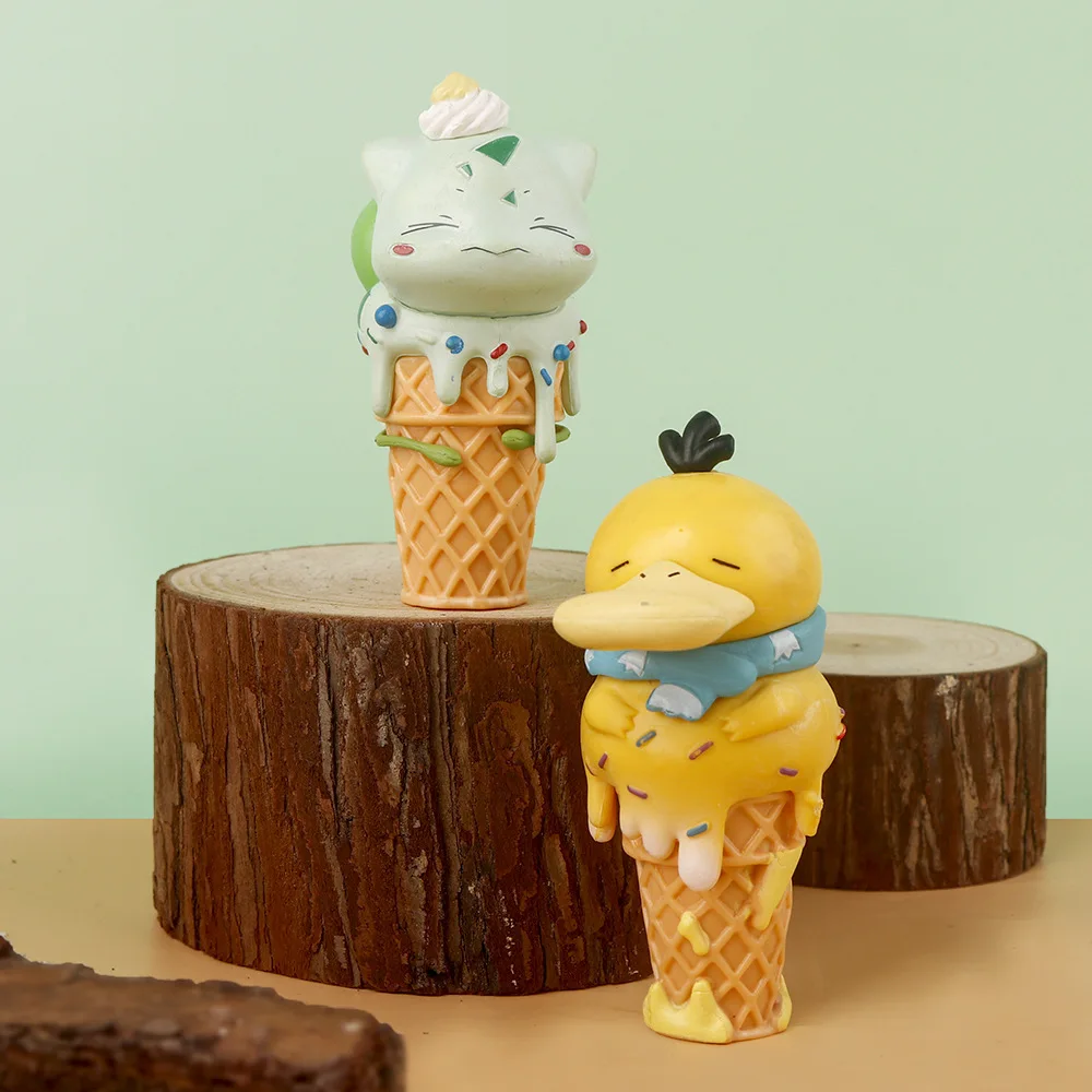 Hot Pokemon ice cream Anime figure model Action Figure Pikachu Gengar Model Toy Cartoon Collectible Doll For Kids Gifts
