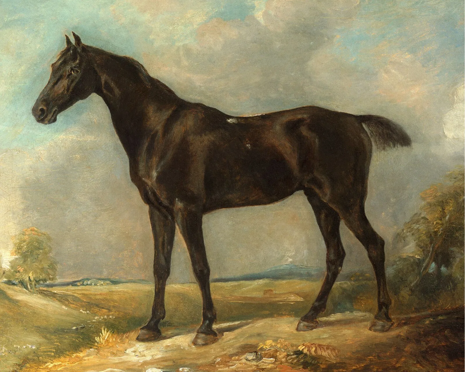 Vintage paard en veulen schilderij Victoriaanse Bay paard reproductie Giclee print wanddecoratie afbeelding abstracte huisdecoratie