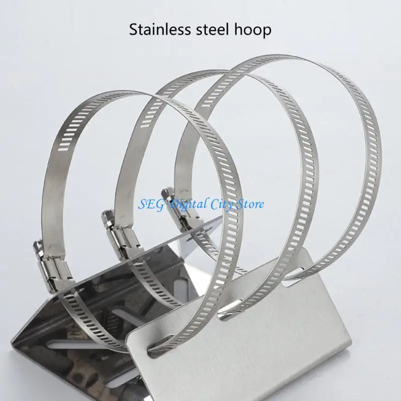 

U75B Stainless Steel Poles Clamp Bracket Stand for Security Cameras Ensures Stability Easy Installation and Weather Resistant