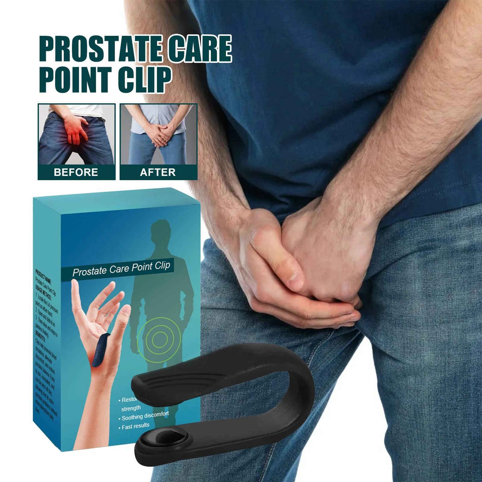 2pcs Finger Joint Tiger Point Massage Clip Prostate Care Point Clip fits Man Treating Hand Pressure Acupoints Blood Circulation