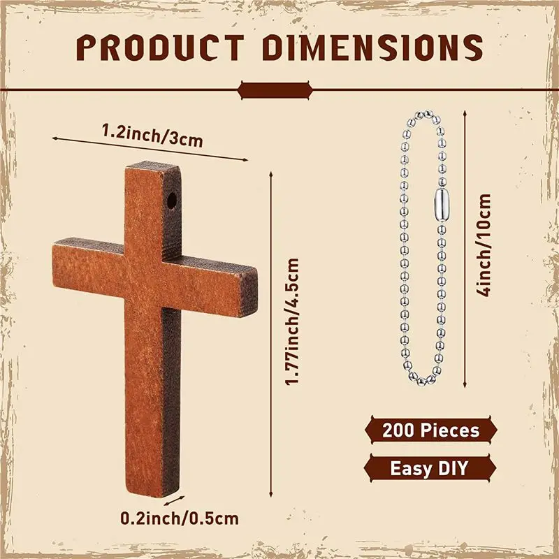 ABNH 200 Pcs Mini Wooden Bulk Charm Small Wood Pendant Hanging Ornament for DIY Necklace Bracelet