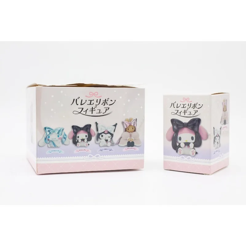 

Игрушки-сюрпризы Sanrio: серия «Балет с бантиками», милые фигурки My Melody, Kuromi, Marroncream, куклы-модели, подарки для детей