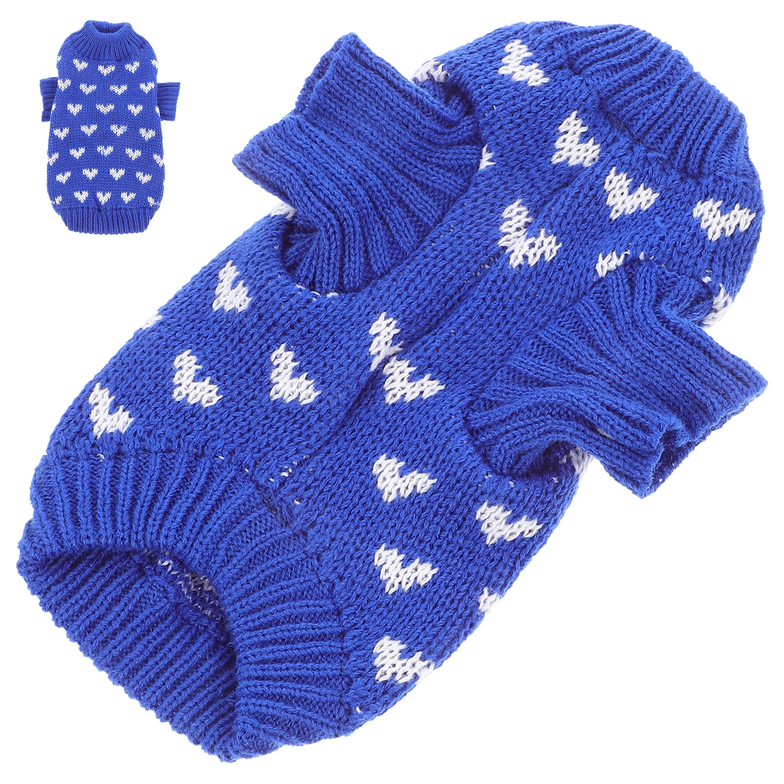 

Dog Knitted Sweater Small Size M Heart Pattern Soft Breathable Winter Warm Dog Clothes Puppy Sweater Adorable Pet Vest