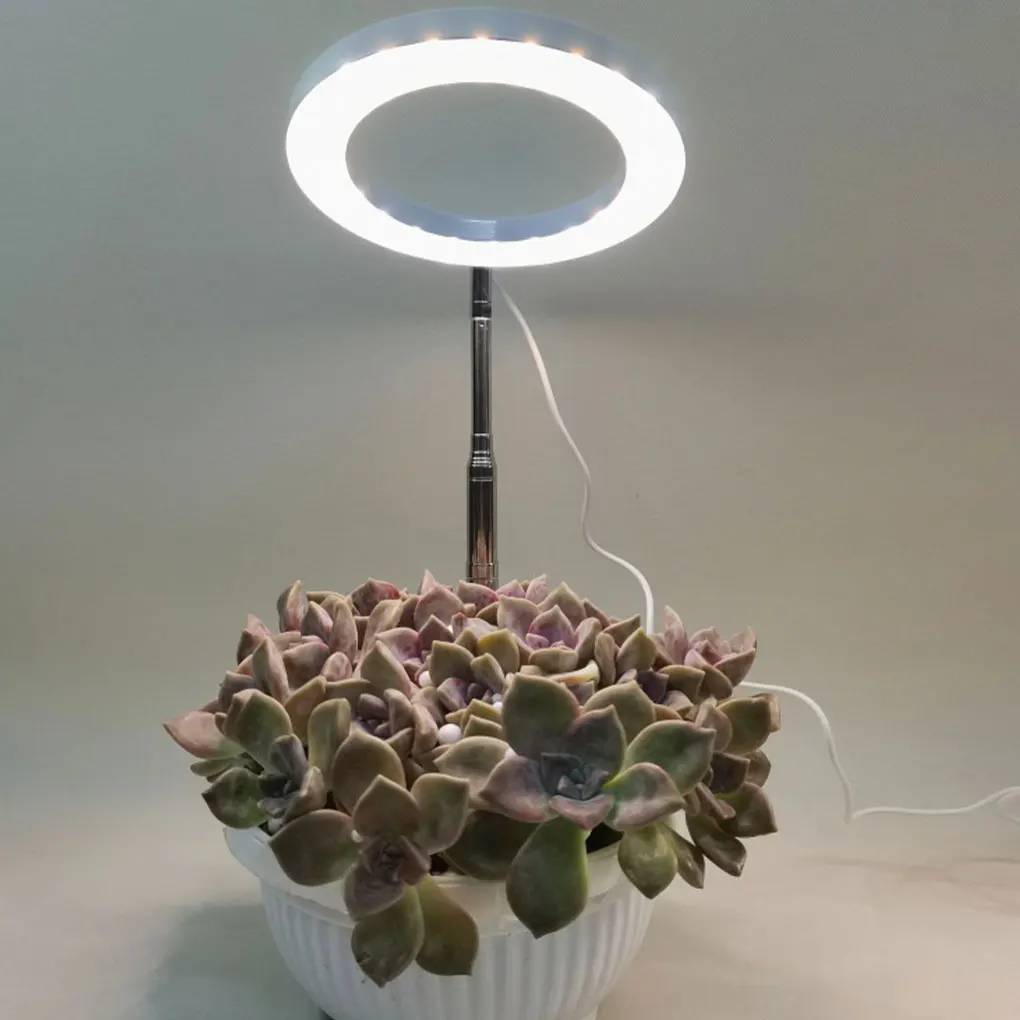 White Plant Lamp LED Full Spectrums Grow Lights For Indoor Plants With Humidity Temperature Controls LED telescopic plant light