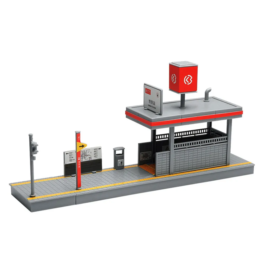 Plastic Subway Station Exit Simulation Subway Platform Scene Accessory for Kids Pretend Play Railway Scenery DIY Interactive view 6