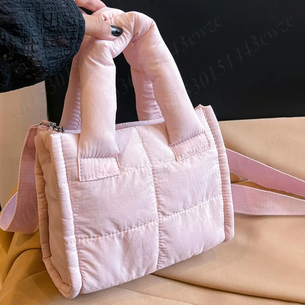 

Puffer Tote Bag for Women Quilted Fashion Shoulder Bag Large Capacity Stylish Crossbody Bag Trendy Messenger Bag Chic Hobo Bag