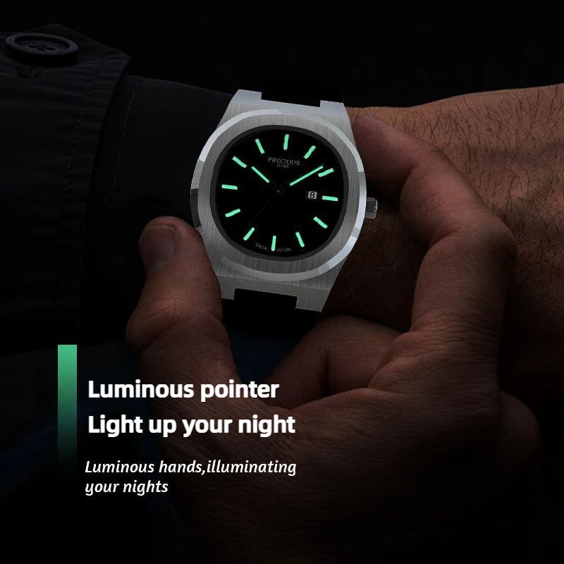 Luxury Brand Men's Luminous Calendar Display Quartz Wristwatch Classic Ultra-thin Waterproof Steel Men's watch Reloj Hombre